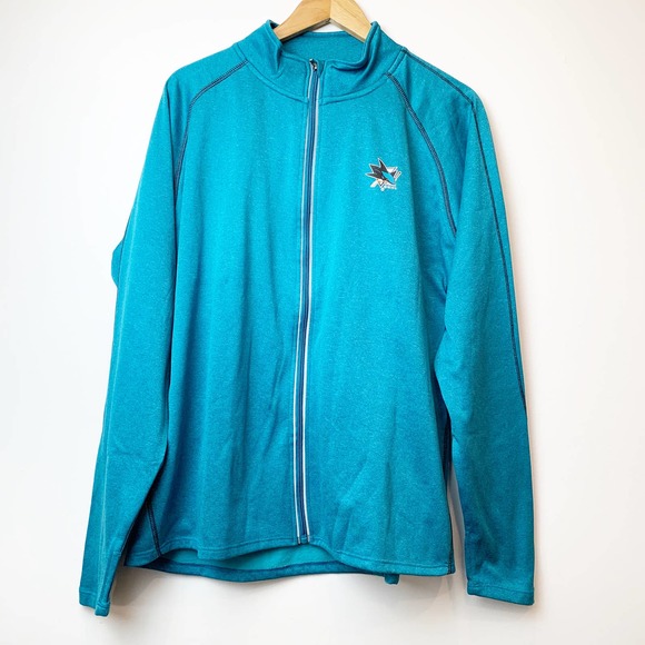 San Jose Sharks Blue Full Zip Jacket 2XL NWT - Picture 2 of 7